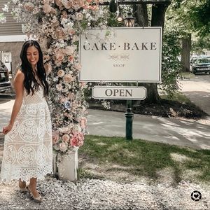 Chic wish crochet white dress